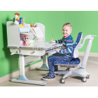 Комплект Mealux парта Edmonton BD-610 W/G с полкой и кресло Match Y-528 F