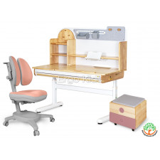 Комплект мебели Mealux парта Timberdesk L BD-690 и кресло Onyx Duo Y-115 и тумбочка BD-920-2 Wood